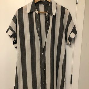Light and Airy Striped Button Up Dress, EUC